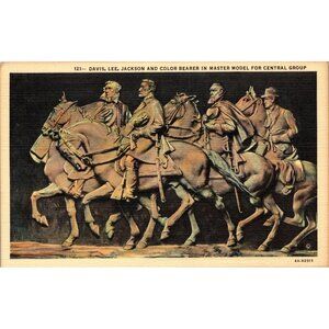 Postcard,Vintage, Master Model of Stone Mountain Carving, A.Lukeman,1920s (PC77)